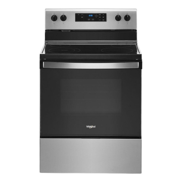 WHIRLPOOL 30" ELECTRIC RANGE, STAINLESS STEEL - 4 BURNER