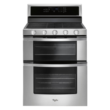WHIRLPOOL 30" DOUBLE OVEN GAS RANGE, STAINLESS STEEL