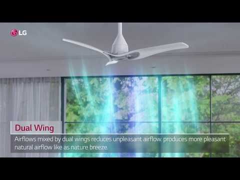 LG DUAL WING CEILING FAN, WHITE