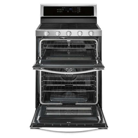 WHIRLPOOL 30" DOUBLE OVEN GAS RANGE, STAINLESS STEEL