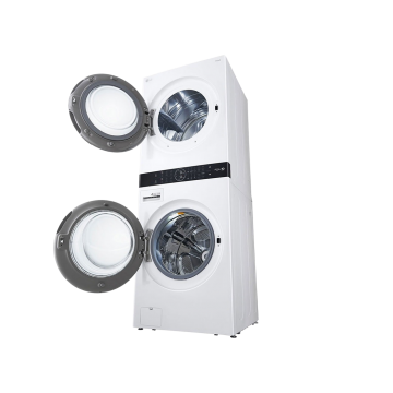 WASHER/DRYER COMBO, LG 4.5 CU. FT. WASHER & 7.4 CU. FT. ELECTRIC DRYER, WHITE