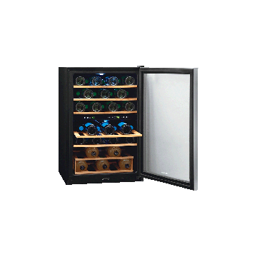 FRIGIDAIRE 45 BOTTLE TWO-ZONE WINE COOLER, S/STEEL 