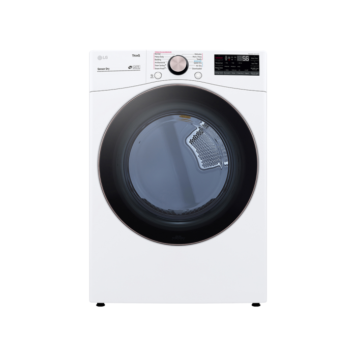 LG 7.4 CU. FT. FRONT LOAD GAS DRYER W/ TURBOSTEAM, WHITE