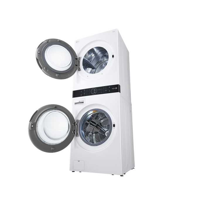 WASHER/DRYER COMBO, LG 4.5 CU. FT. WASHER & 7.4 CU. FT. ELECTRIC DRYER, WHITE