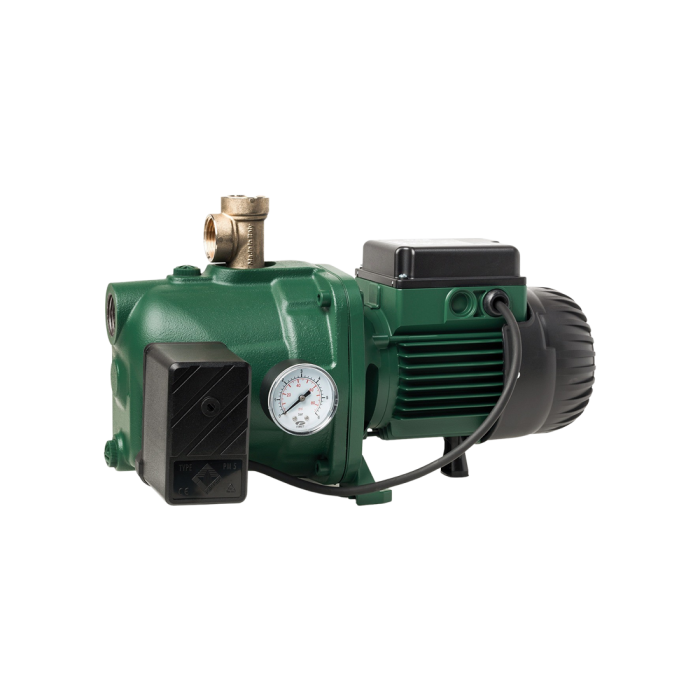 DAB 0.6HP SHALLOW WELL PUMP, W/SWITCH & GAUGE, GREEN- 220V