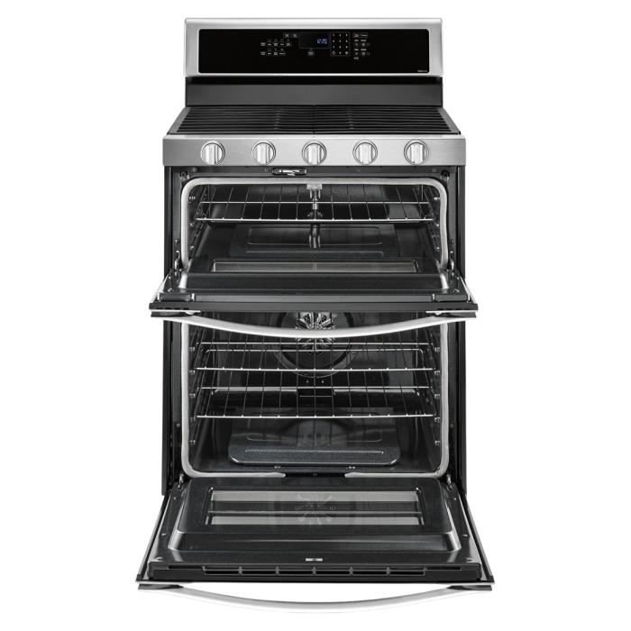 WHIRLPOOL 30" DOUBLE OVEN GAS RANGE, STAINLESS STEEL