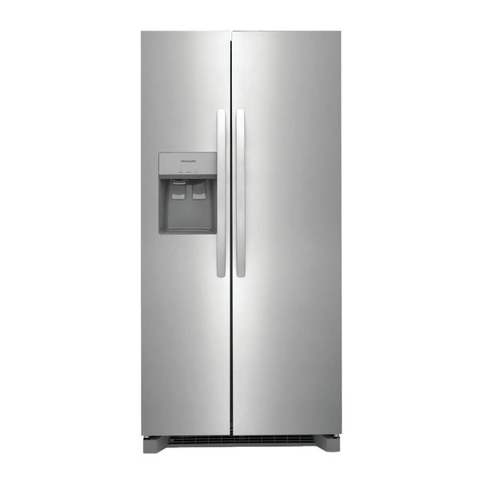 FRIGIDAIRE 22 CU. FT SIDE BY SIDE REFRIGERATOR, STAINLESS STEEL