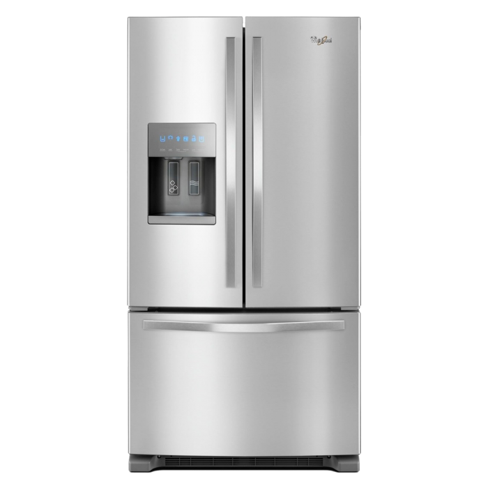 WHIRLPOOL 25 CU. FT FRENCH DOOR REFRIGERATOR, STAINLESS STEEL